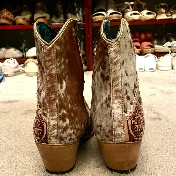 Myra Darcy Ridge Western Boots with Hand-tooled leather toe - Picture 3 of 7